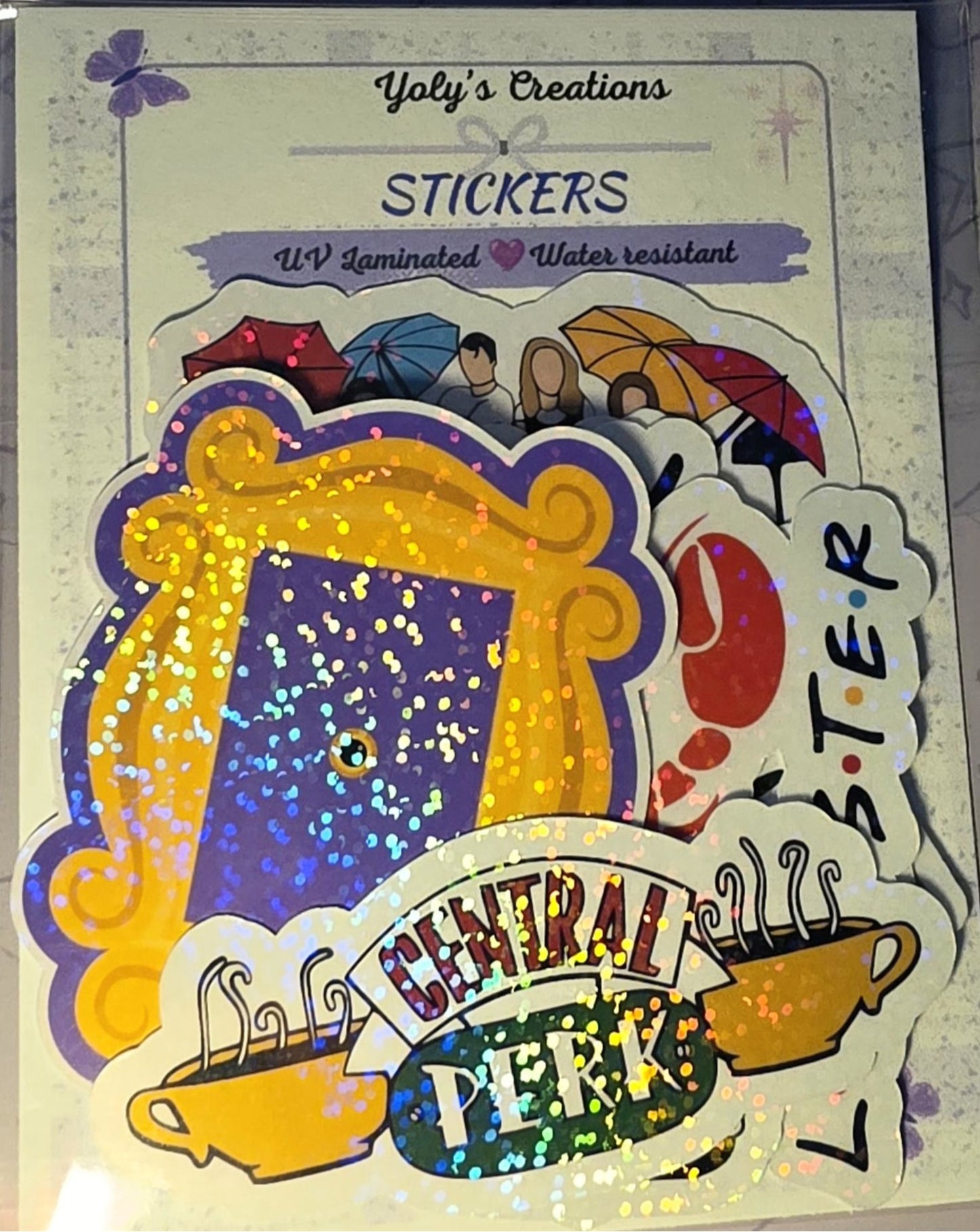 Friends holographic bundle stickers