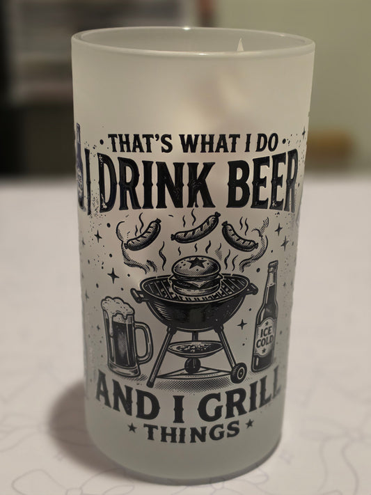 That's What I Do I Drink Beer AND I Grill Things Frosted Mug