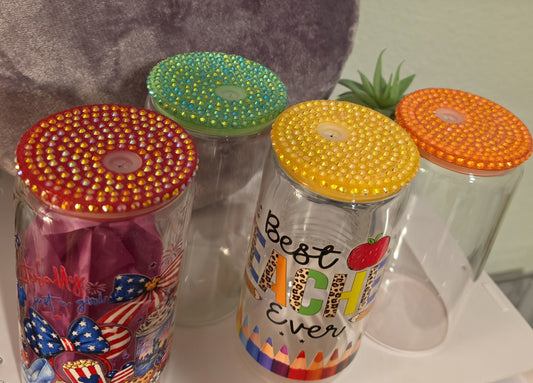 Bling Plastic lids