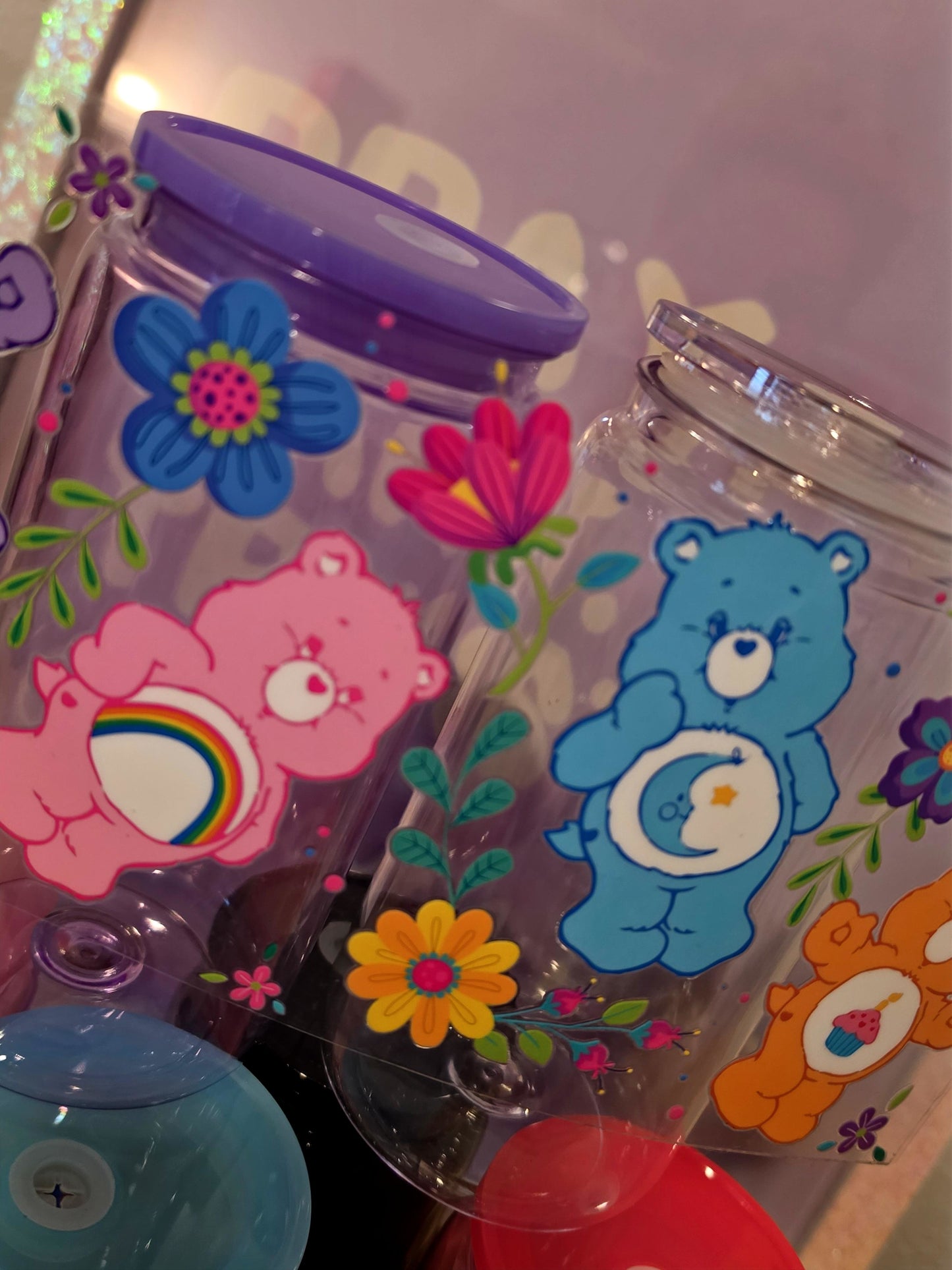 16 oz Reusable Plastic Colorful Tumbler