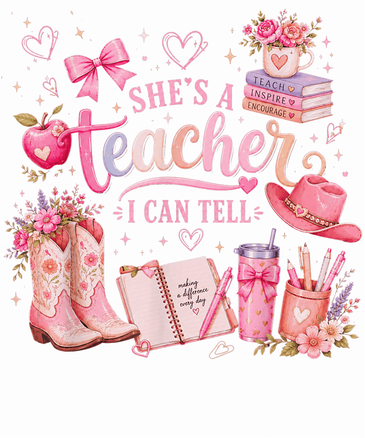 She's A Teacher I Can Tell - Shirt designs