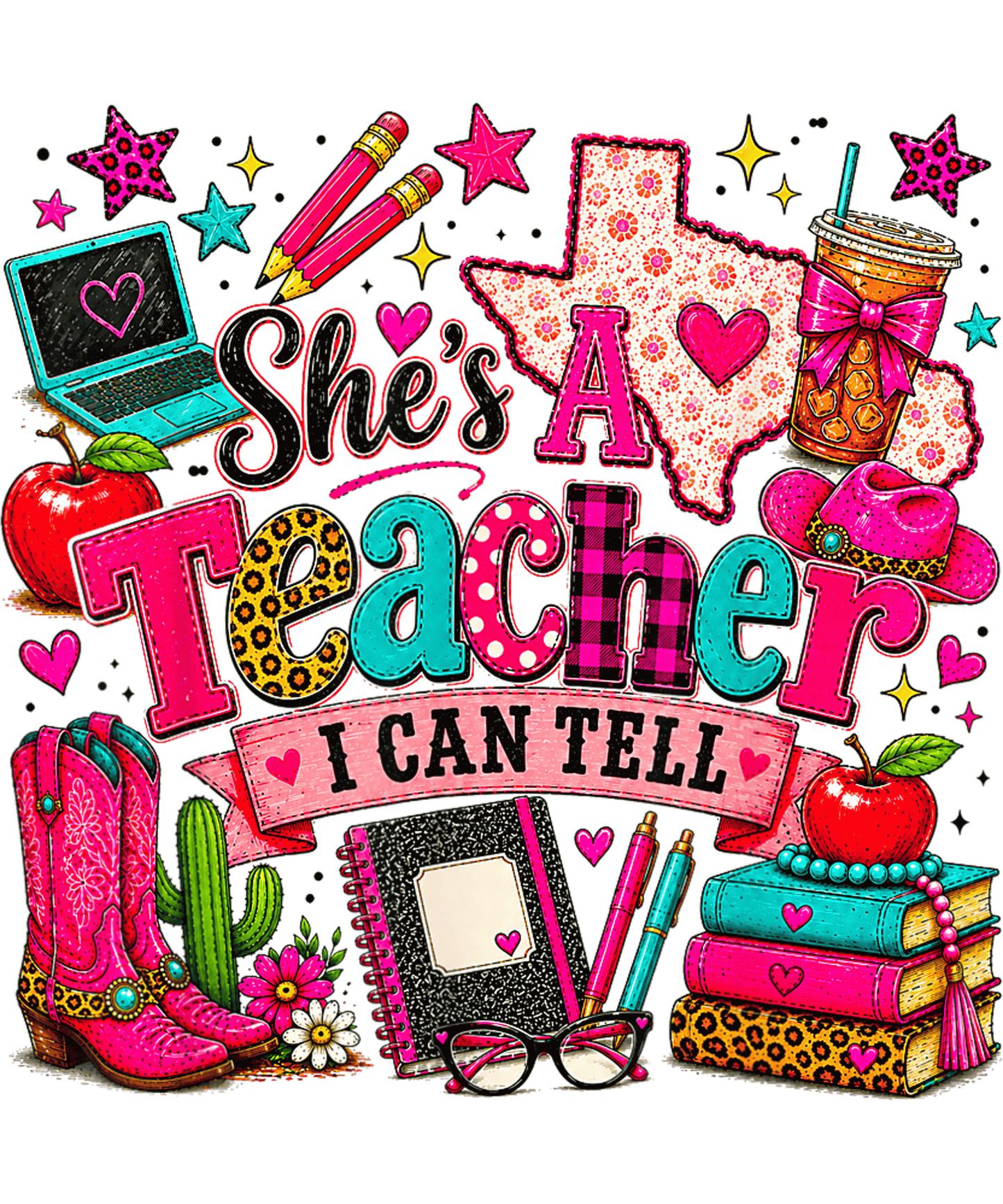 She's A Teacher I Can Tell - Shirt designs