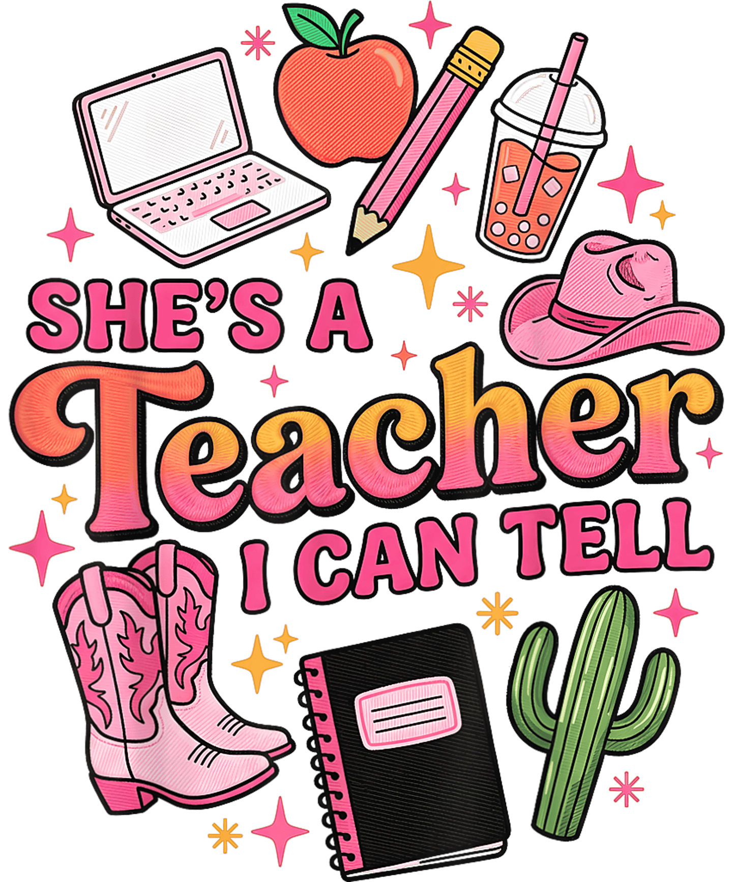 She's A Teacher I Can Tell - Shirt designs