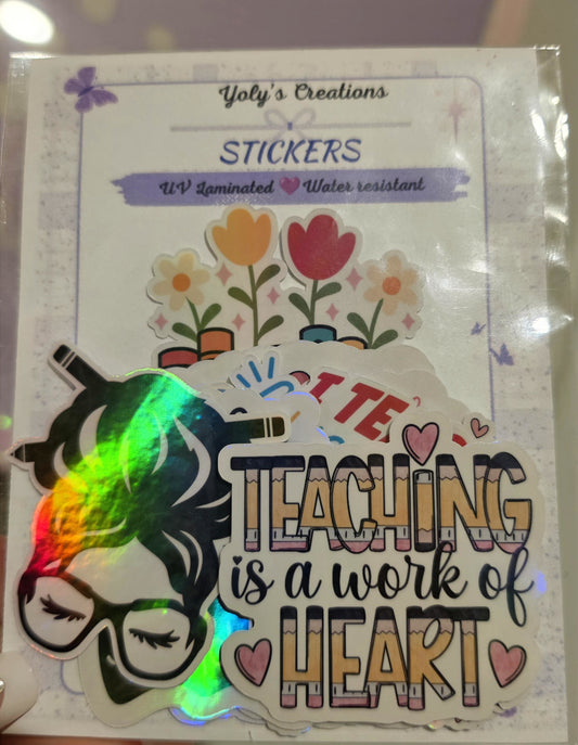 Teacher holographic sticker bundle